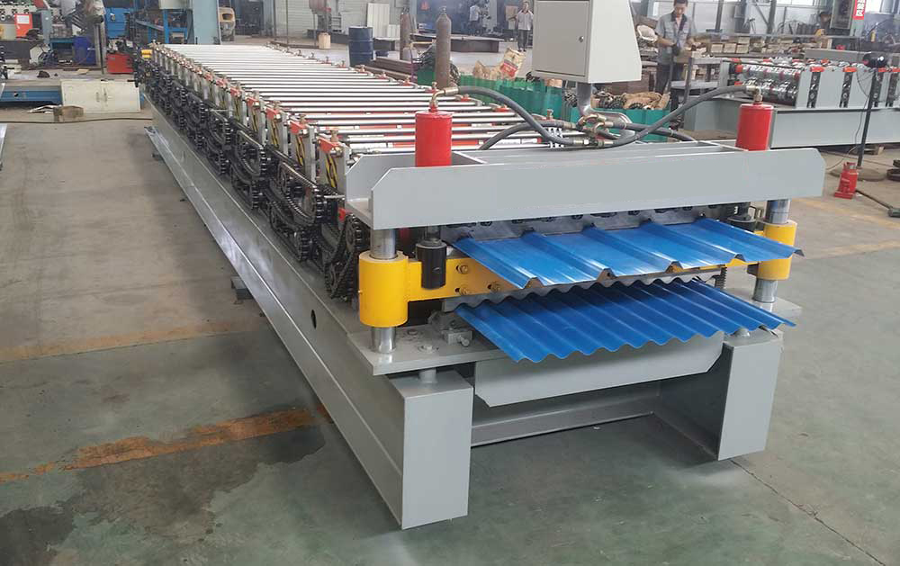 Double Layer Roof Sheet Roll Forming Machine (YX820-836)